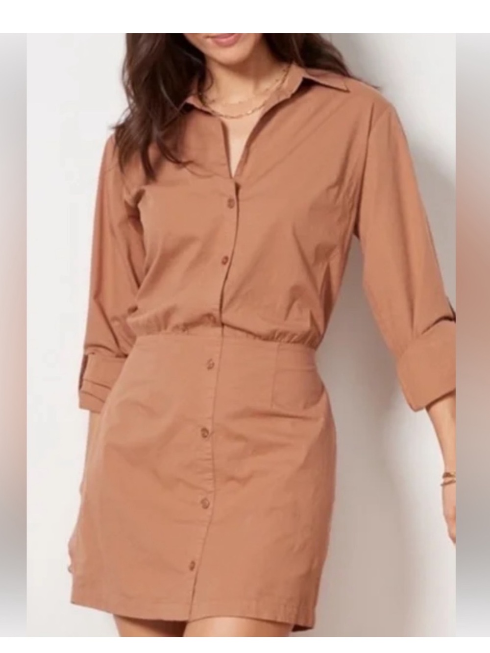 Monrow Poplin Shirt Dress
